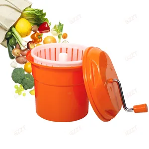 Lave-laitue manuel 25L Séchoir à légumes en plastique Offre Spéciale grande essoreuse à salade pour fruits, nourriture, cuisine, déshydrateur de légumes