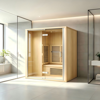 Sauna Gaya Baru Lampu Inframerah Spektrum Penuh EMF Rendah Sauna Kayu Spektrum Penuh Sauna Cahaya Merah Sauna Inframerah