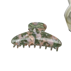 Yuxi 女性用 11cm アセテート シャーククリップ ヘアクリップ 幾何学的 個性的 中空 三日月型 ヘアクロウ 日常使用向け ロゴカスタマイズ可能 - Product Image 4