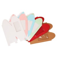 Boîte à cupcake individuelle en carton avec fenêtre, emballage portable pour gâteaux, boîte cadeau pour pâtisserie, dessert, fête