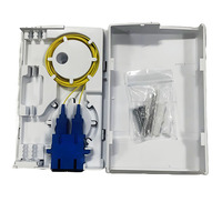 Boîtier de terminaison fibre optique 1 port SC Duplex/LC Quadruple FTTH en plastique blanc pour système de câblage réseau