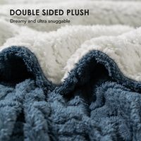 Couverture en polaire Jacquard Boho Sherpa pour canapé, couvertures en peluche floues super douces et confortables, couverture chaude épaisse réversible