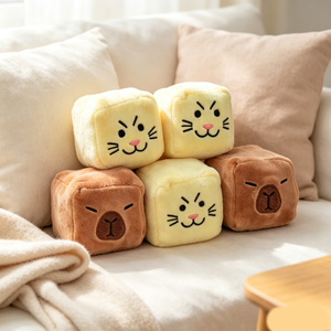 ตุ๊กตาคาปิบาร่าทรงลูกบาศก์บีบได้ นุ่มแน่น บรรจุมอลโทส ของเล่นบีบคลายเครียด ขายส่ง - Product Image 5