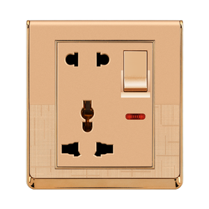 Presa Multifunzione PC Golden One Yuan a Cinque Fori, 1 Gang <span class=keywords><strong>5</strong></span> Pin con Indicatore 16A, Nuovo Design, Vendita Diretta dalla Fabbrica - Product Image 4