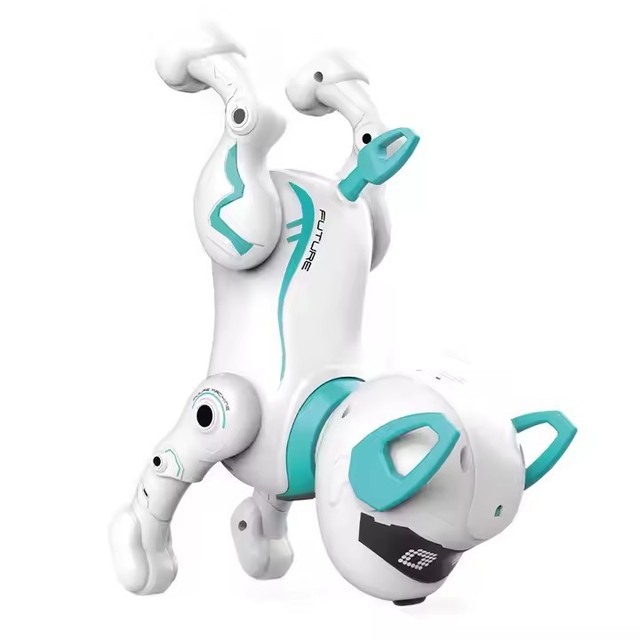 Early Education Smart RC Robot Dog Toy Kids' Remote Control Plastic Barking Stunt Puppy with Electric Programming Walk AI Dog