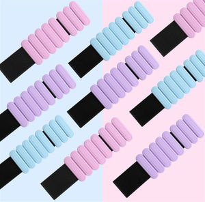 Bandes de poignet lestées en silicone, forme triangulaire, 2 lb/paire, poids imperméables pour chevilles et poignets - Product Image 1