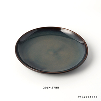 TESSWANG Vente en gros d'ensembles d'assiettes et de bols chinois, ensemble de vaisselle en céramique, ensemble de vaisselle en porcelaine noire pour restaurant occidental