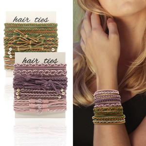 IFOND Juego de 12 Pulseras de Cabello Trenzado Estilo Boho Multicolor, Doble Uso, Vintage, para Mujer, Uso Diario - Product Image 2