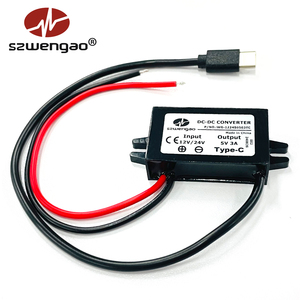 Convertisseur abaisseur de tension DC-DC 8-32V <span class=keywords><strong>12V</strong></span> 24V vers <span class=keywords><strong>5V</strong></span> 3A pour voiture, chargeur d'alimentation <span class=keywords><strong>USB</strong></span> Type-C 15W pour téléphone portable et iPad - Product Image 1