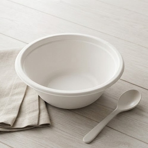 Bol en bagasse écologique de 12 oz, biodégradable, en pulpe de canne à sucre, bol à soupe robuste, récipient à dessert compostable, compatible micro-ondes - Product Image 6