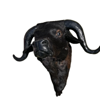 Masque de tête de vache d'halloween taille réelle, couvre-chef Animal Cool, tête de taureau murale
