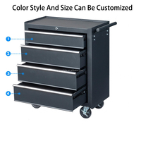 Armoire de rangement d'outils robuste à 7 tiroirs, antirouille, avec serrure à clé, personnalisable OEM/ODM, capacité de charge de 300 kg, chariot roulant pour réparation automobile