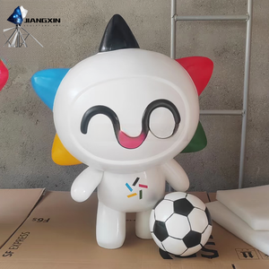 Sculpture de lion ludique en différentes poses - Mascotte de mode personnalisée en fibre de verre peinte à la main avec ballon de <span class=keywords><strong>football</strong></span> rotatif (Parc à thème, École) - Product Image 4