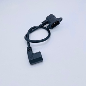 0.3m Black Left Angle C13 to Right Angle C14 Power Cord Low Profile for <strong>Computer</strong> case 18AWG - Product Image 3