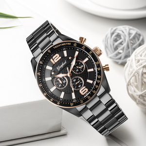 Luxury Fashion GFL-Z1120-2 Deep Press Pattern Functional Dial Custom Own Brand VD54 Quartz <b>Watches</b> Stainless steel <b>case</b> - Product Image 1