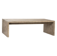 Table basse en bois de pin consacré, hauteur basse, style médiéval, table basse antique
