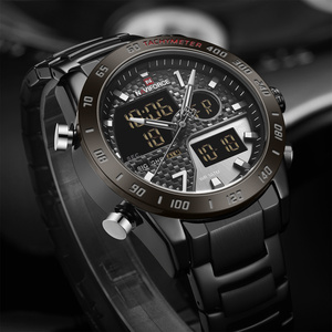 NAVIFORCE 9171 Montres de luxe pour hommes fabriquées en Chine, montres numériques sportives avec bracelet en acier inoxydable - Product Image 2