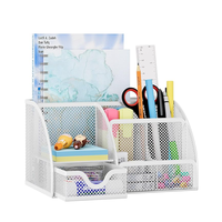 Organisateur de bureau porte-stylo de bureau en fil métallique et scolaire