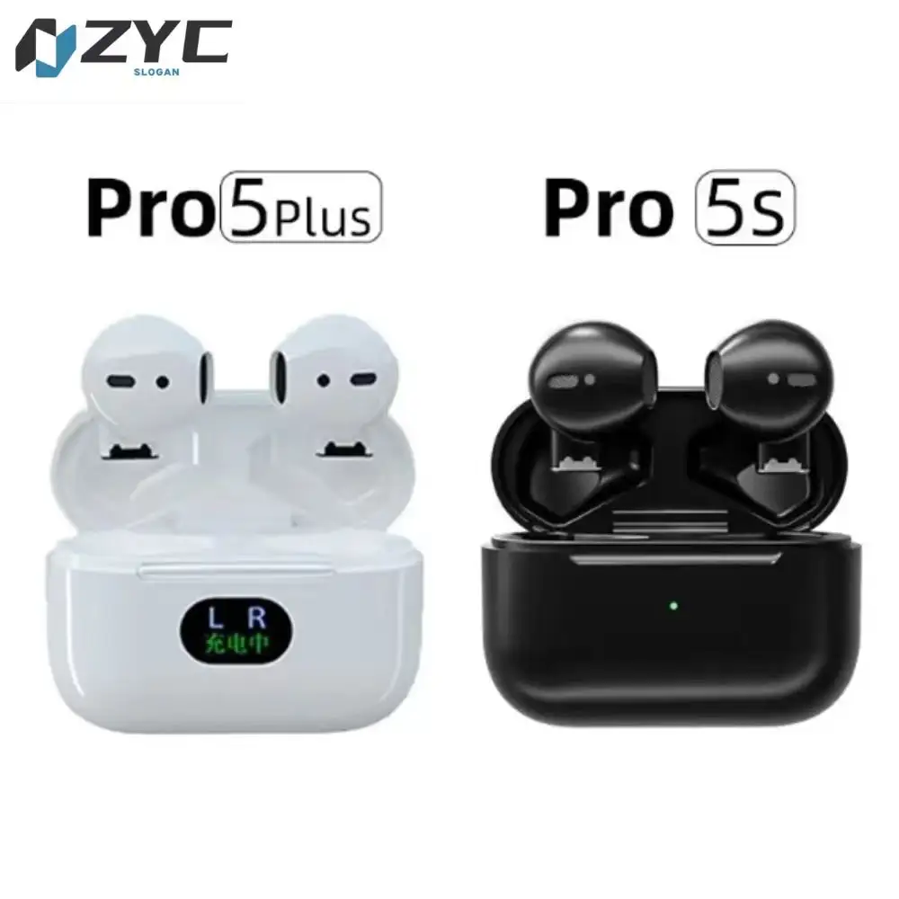 TWS Pro 5S Cộng Với Tai Nghe Không Dây Tai Nghe Cho Xiaomi LED Hiển Thị Earbuds Với Mic Không Dây Màu Xanh Răng Tai Nghe