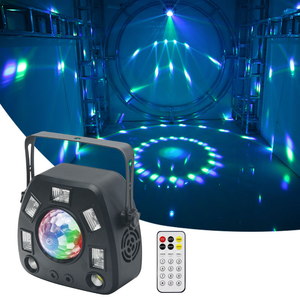 Bola Mágica Púrpura LED Giratoria, Luces de Discoteca, 4 en 1, Estroboscópica, Flash, Activación por Sonido, Láser, Iluminación DJ, ABS, IP44 - Product Image 2