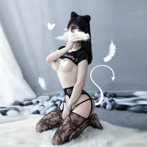 Nouveau Bodystocking Sexy en Résille à Paillettes, Entrejambe Ouvert, Collant Transparent à Rayures Verticales pour Séduction et Jeu de Rôle - Product Image 4