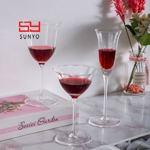 Ensemble de verres à vin en cristal haut de gamme SUNYO, couleur dégradée, verres à fleurs et verres à vin rouge, élégants pour le vin, les coupes à champagne - Product Image 3