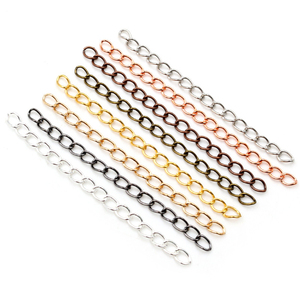 50pcs/lot 50mm 70mm 5x4mm <strong>Necklace</strong> Extension Chain Bulk Bracelet Extended Chains Tail <strong>Extender</strong> for DIY Jewelry Making Findings - Product Image 4