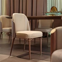 Silla de Comedor de Lujo Ligero para el Hogar, Silla Moderna Nórdica para Hotel, Cafetería, Oficina de Ventas, Recepción, Negociación, Silla Cómoda con Respaldo