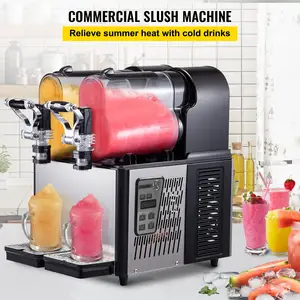 Slushy मशीन 3L x 2 Daiquiri मशीन वाणिज्यिक डबल कटोरा जमे हुए पेय कीचड़ मशीन