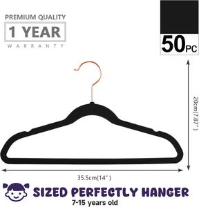 Perchas de terciopelo antideslizantes de una sola capa, resistentes, de hierro, que ahorran espacio, para abrigos y trajes, con barra para corbatas - Product Image 2