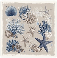 Tapis de table de mahjong américain carré de luxe moderne, imprimé HD, animaux marins, bordure renforcée, antidérapant, séchage rapide, réduction du bruit