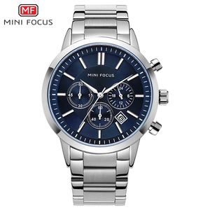 2025 Mini Focus MF0188G marca Original reloj cronógrafo de pulsera para hombre Klokker azul hielo impermeable moda reloj inteligente de cuarzo para - Product Image 3