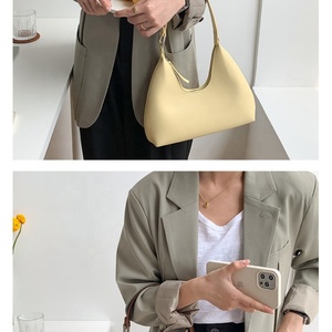 Custom Luxury PU Leather Women's Underarm Bag with Zipper Ladies Hand Bags and Shoulder Bag - Product Image 5