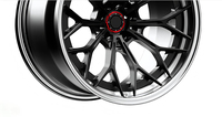 Zweiteilige Geschmiedete Felgen 24 Zoll 5x1143 Chrom Deep Dish Style für Dodge Charger Chrysler 300 Dodge Durango und Hellcat