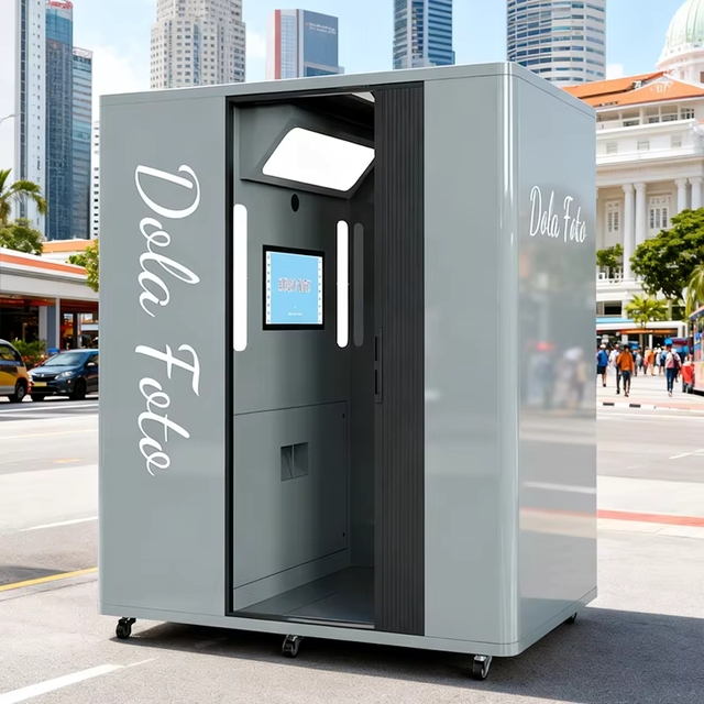 All-in-one Photo Booth Printer Coin Digital Passport Vending Machine Supplier Self Rental Photobooth for Sale Software
