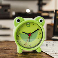 Horloge de table vibrante en forme de grenouille de dessin animé, en plastique, à quartz, Reloj, horloge de bureau