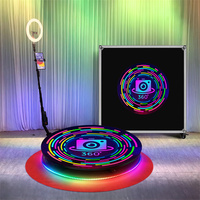 Plateforme de photomaton 360° pour selfies, machine de photomaton 360° pour rotation, photomaton 360° de 80 cm et 100 cm, photomaton IA