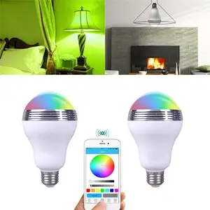 BT Glühbirnen Lautsprecher, E27 Smart LED Glühbirne Lampe mit RGB Farbwechsel/Musik-Player/Smartphone App
