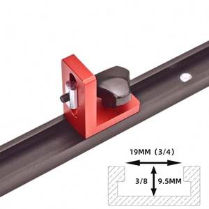 ANDUUK W104Fence Connector Charpentier <span class=keywords><strong>DIY</strong></span> Workbench Tools Woodworking T-track Stop Slot Limiter Aluminium Miter Track Miter Gauge - Product Image 2