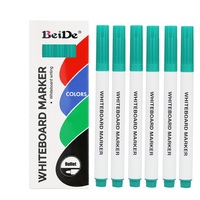 En stock – Lot de 6 stylos effaçables à sec entièrement noirs, pointe fine 3 mm, marqueurs pour tableau blanc, pour calendrier, bureau, salle de classe