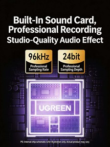 USB-C Desktop <b>Condenser</b> <b>Microphone</b> Cardioid Pickup ANS Noise Reduction RGB Gaming Mic - Product Image 6
