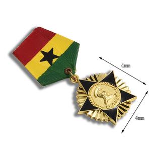 Medalla de Metal Dorada de Primera Calidad con Forma de Estrella de Cinco Puntas, Premio Honorífico Personalizado con Logotipo - Product Image 2