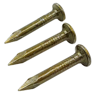 Clous de meubles en feutre poli diamant DIN tige en spirale durcie jaune/noir peint galvanisé mur de maçonnerie acier grande tête clou