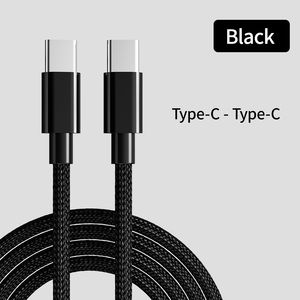 Cable USB-C de Nailon Trenzado con Carga Rápida PD 5A, Tipo-C a Tipo-C para Teléfonos Móviles - Product Image 4