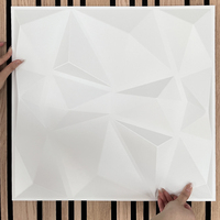 Panel dinding eksterior PVC 3D, desain Modern putih 3D latar belakang Sofa tahan air untuk dekorasi rumah