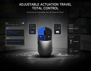 RAWM LEVIATHAN V4 GT Mouse da Gaming Wireless Dual 8K, Ultraleggero 54g, Sensore Ottico PAW3950, Switch Magnetico, Attuazione Regolabile, per Esports - Product Image 3