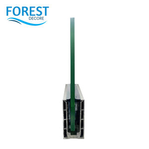 Pagar kaca melengkung Harga tangga pemegang Nigeria dalam ruangan lorong tiang hitam luar ruangan baja tahan karat pembungkus profil aluminium - Product Image 5