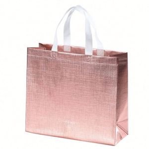 Custom <b>Printed</b> Logo Reusable Foldable PP Coated Laser Non-Woven Fabric Bags - Product Image 2