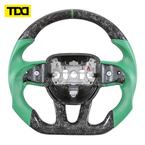 Volant en fibre de carbone véritable TDD compatible avec Dodge Challenger Charger 2015-2021 Dodge Durango 2018 2019 2020-2021 - Product Image 5