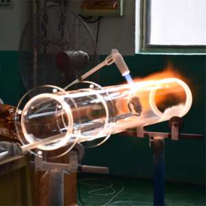 Монокристаллическая кварцевая трубка для производства кремния с фланцем, на заказ, крупногабаритная, термостойкая - Product Image 2